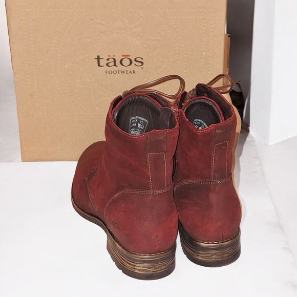 Taos Footwear Women's Combat Boots - Deep Red - Picture 8 of 16